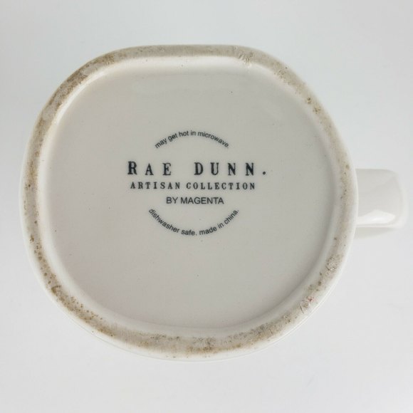 Rae Dunn Oversized Coffee Mug CAFFEINE By Magenta Ivory & Black LNC - Picture 6 of 6